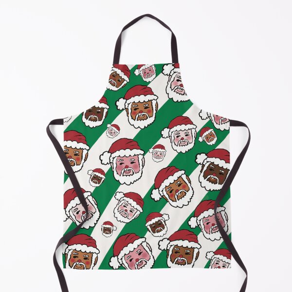 Item preview, Festive Santa Pattern with green stripes designed and sold by Micki Moxie.