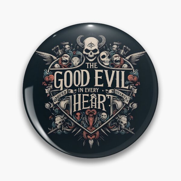 Item preview, Good Evil Heart Skull Wings designed and sold by Voodoo Store Paranormal Collections.