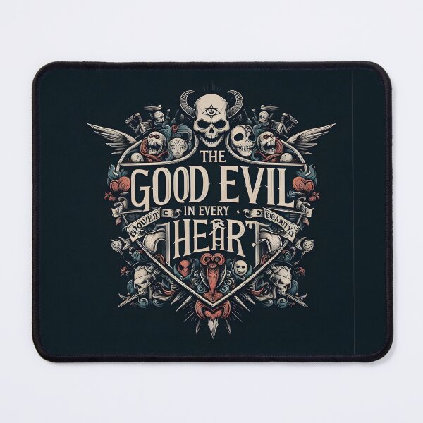 Item preview, Good Evil Heart Skull Wings designed and sold by Voodoo Store Paranormal Collections.