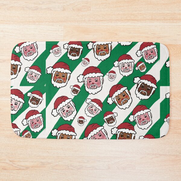 Item preview, Festive Santa Pattern with green stripes designed and sold by Micki Moxie.
