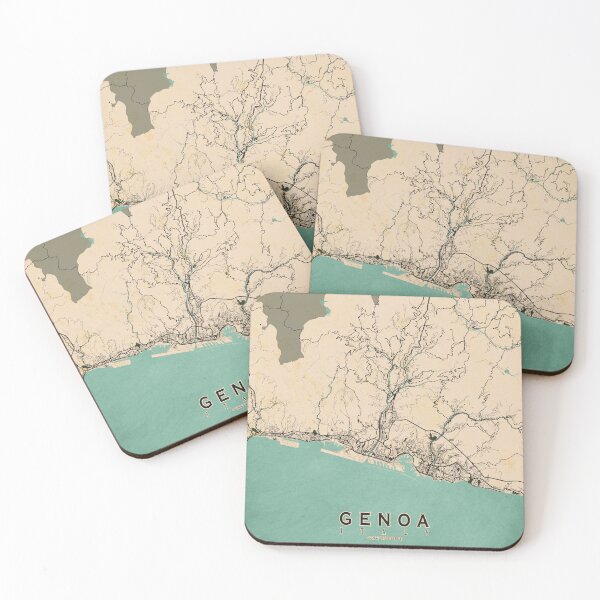 Item preview, Genoa City Map of Liguria, Italy - Vintage designed and sold by deMAP.