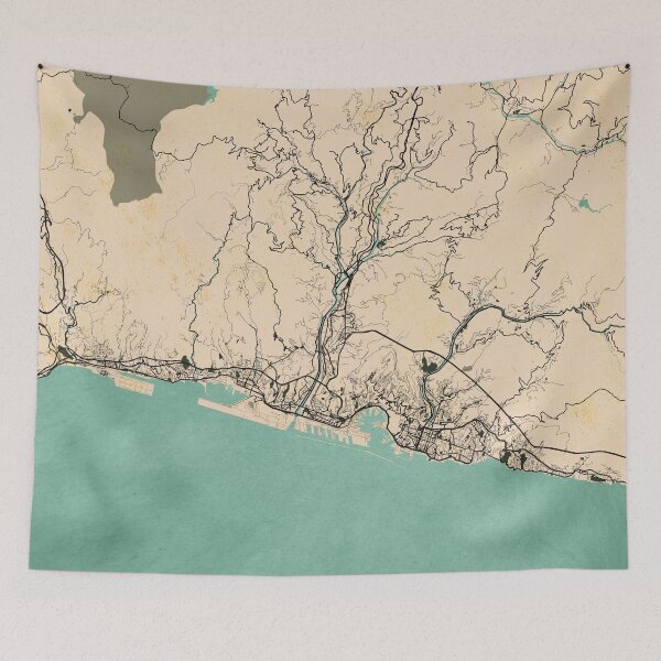 Item preview, Genoa City Map of Liguria, Italy - Vintage designed and sold by deMAP.