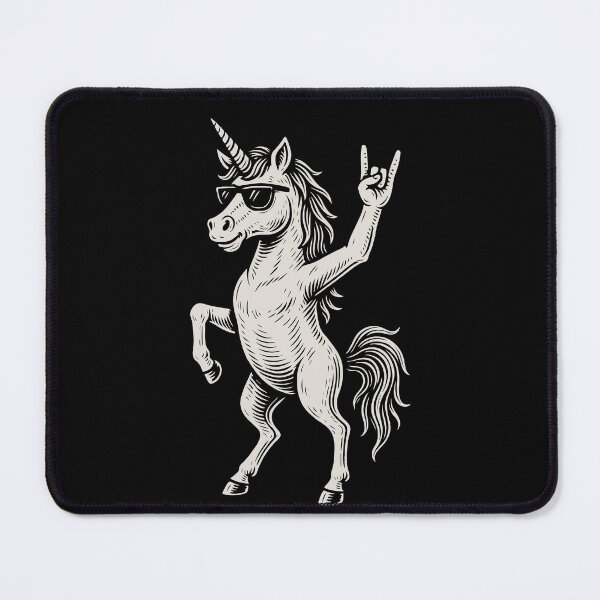 Item preview, Unicorn Rock Music Funny Heavy Metal Retro Vibes designed and sold by LuminOrb.