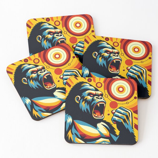 Item preview, Primal Roar: Pop Art Gorilla designed and sold by DreamMandalas.