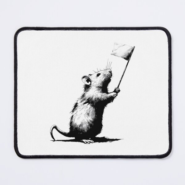 Item preview, Banksy Surrender Mouse - Raising the White Flag designed and sold by hamishby.