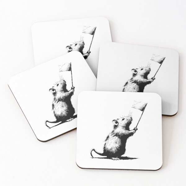 Item preview, Banksy Surrender Mouse - Raising the White Flag designed and sold by hamishby.