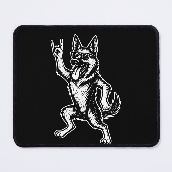 Item preview, Funny Heavy Metal Rock Music German Shepherd designed and sold by LuminOrb.