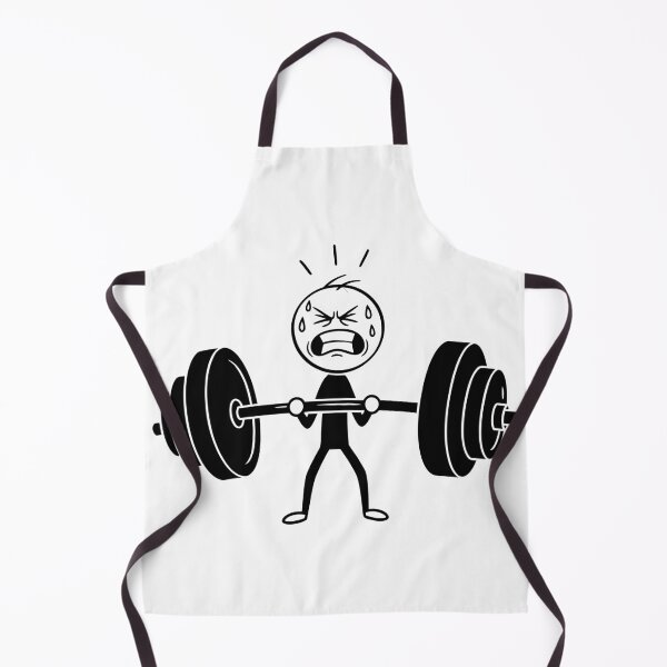 Item preview, Stick Figure Lifting Weights in Black Silhouette designed and sold by AFernandesDSG.
