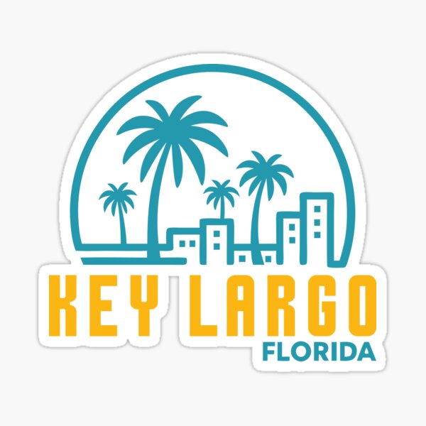 Item preview, Key Largo - Florida (with Yellow Wording) designed and sold by VelvetRoom.