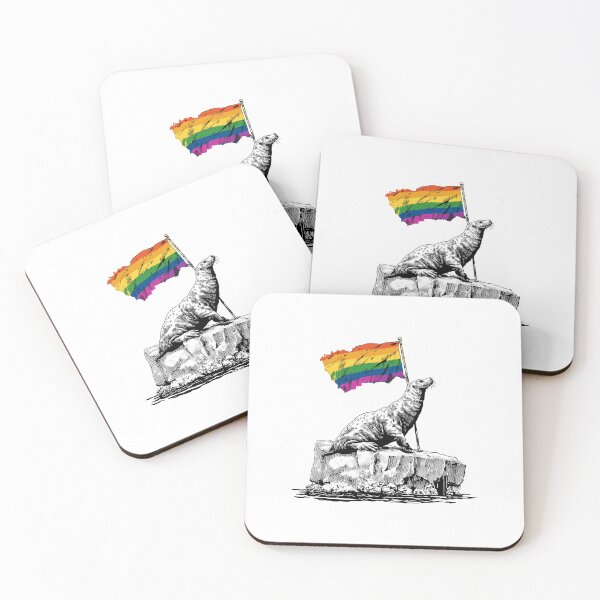 Item preview, Banksy Pride Seal - LGBTQ+ Support on Melting Ice designed and sold by hamishby.