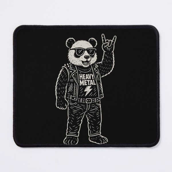 Item preview, Heavy Metal Panda Retro Rock Music Funny Metal designed and sold by LuminOrb.