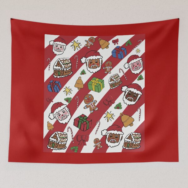 Item preview, Festive Christmas Pattern - Merry Everything - red stripes designed and sold by Micki Moxie.