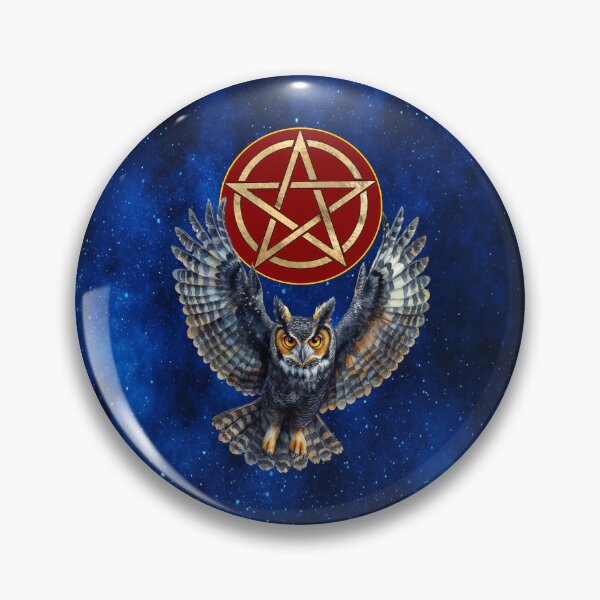 Item preview, Cosmic Guardian: Enchanted Owl and Pentagram designed and sold by MysticOzzy.