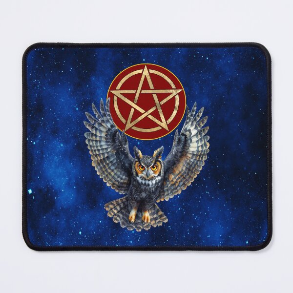 Item preview, Cosmic Guardian: Enchanted Owl and Pentagram designed and sold by MysticOzzy.