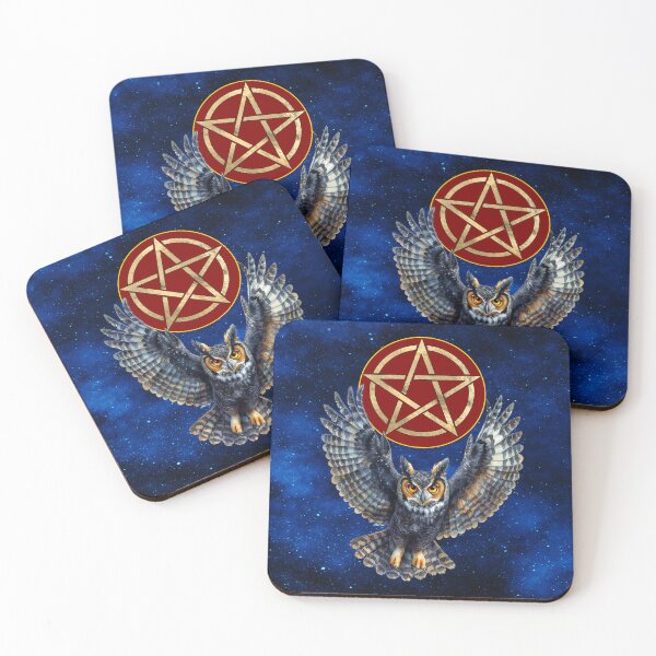 Item preview, Cosmic Guardian: Enchanted Owl and Pentagram designed and sold by MysticOzzy.