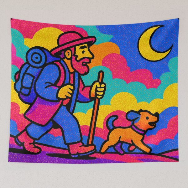 Item preview, Hiker with dog in Wonderland designed and sold by Sigtrix.