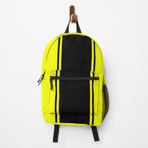 Item preview, Single Racing Stripe (wide) With 2 Pinstripes - Black on Yellow designed and sold by Racing Stripes Only.