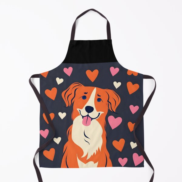 Item preview, Cute Nova Scotia Duck Tolling Retriever with Hearts – Flat Style Illustration designed and sold by EmeraldeaArt.