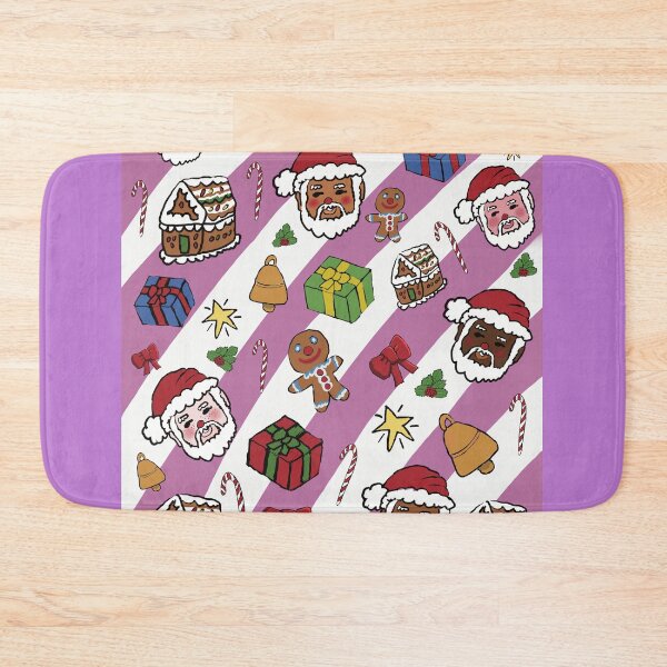 Item preview, Festive Christmas Pattern - Merry Everything - pink stripes designed and sold by Micki Moxie.