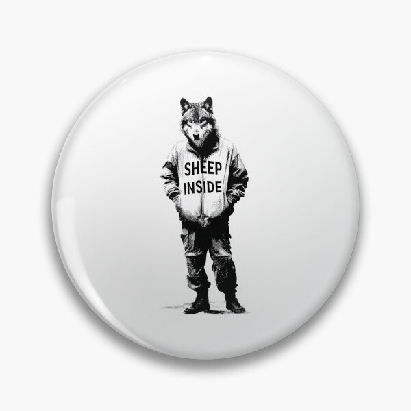 Item preview, Banksy Wolf in Disguise - Sheep Inside  designed and sold by hamishby.