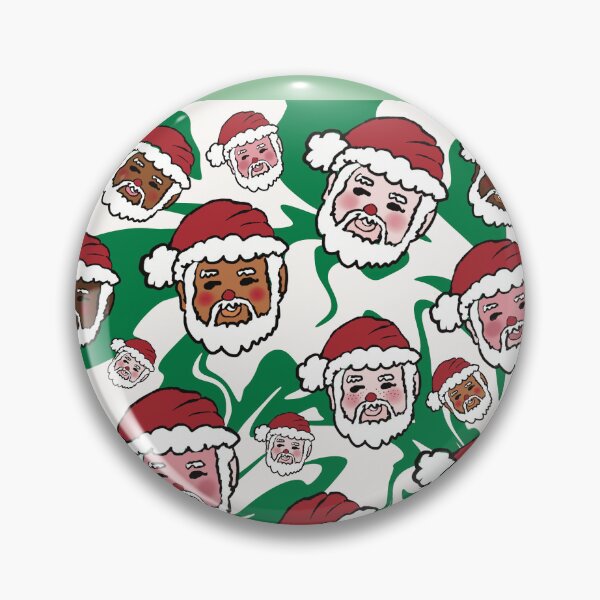 Item preview, Festive Santa Pattern with green swirl designed and sold by Micki Moxie.