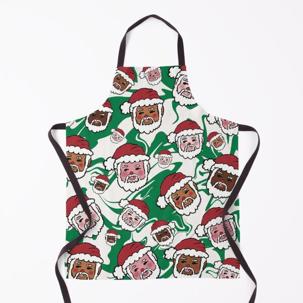 Item preview, Festive Santa Pattern with green swirl designed and sold by Micki Moxie.