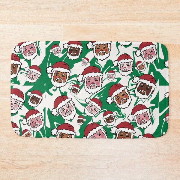 Item preview, Festive Santa Pattern with green swirl designed and sold by Micki Moxie.
