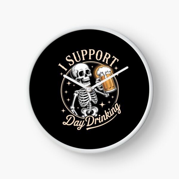 Item preview, Fathers Day Beer Lovers Drinking Party Skeleton I Support Day Drinking designed and sold by ConceptForQuest.