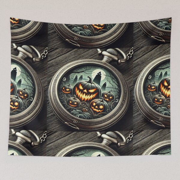 Item preview,  Spooky Pumpkin Patch Clock designed and sold by WildVista.
