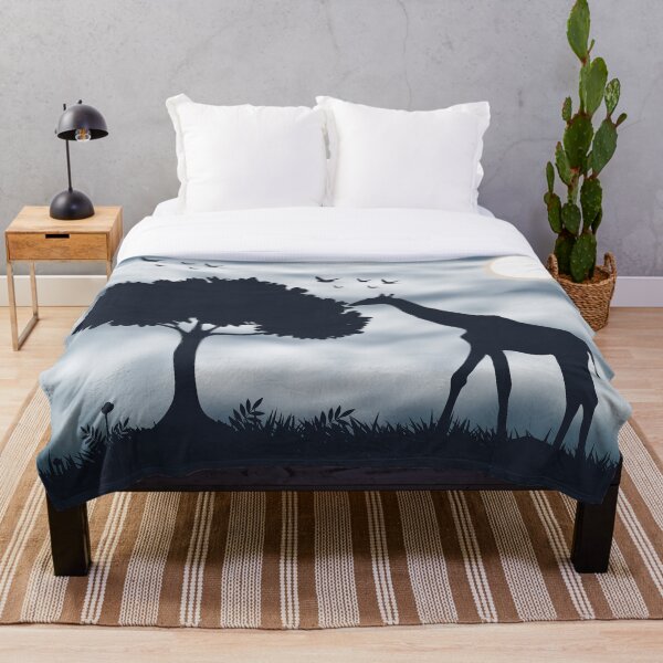 Aperçu de l'œuvre Quand la lune murmure à la girafe créée et vendue par OmaimaStore.