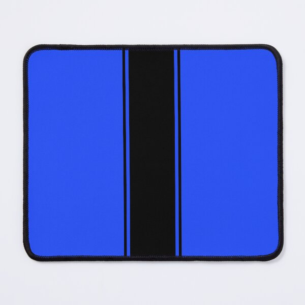 Item preview, Single Racing Stripe (wide) With 2 Pinstripes - Black on Neon Blue designed and sold by Racing Stripes Only.
