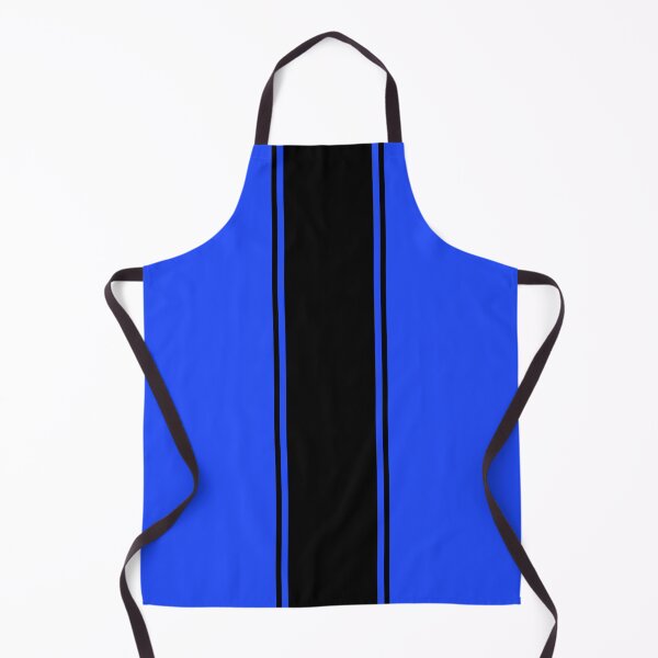Item preview, Single Racing Stripe (wide) With 2 Pinstripes - Black on Neon Blue designed and sold by Racing Stripes Only.