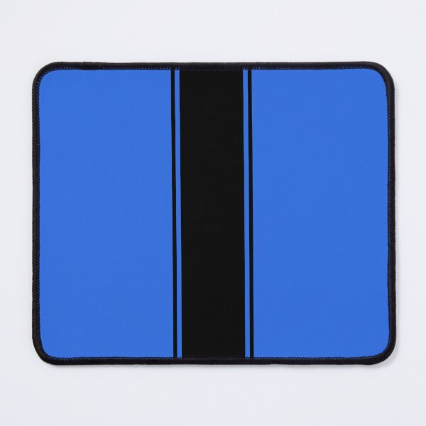 Item preview, Single Racing Stripe (wide) With 2 Pinstripes - Black on Royal Blue designed and sold by Racing Stripes Only.