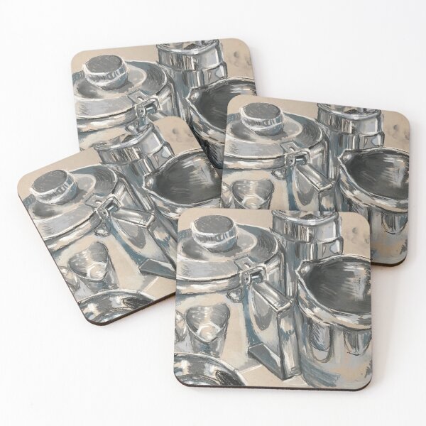 Item preview, Charcoal study of metallic objects print  designed and sold by Inkorama.