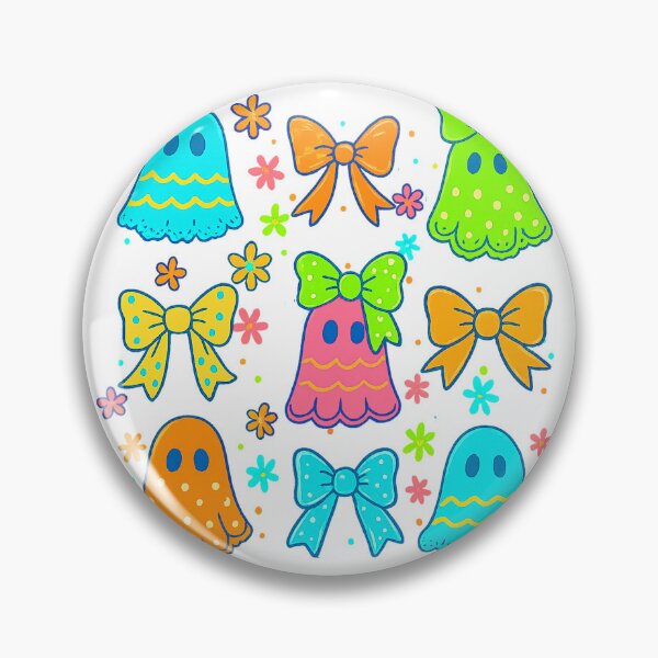 Item preview, Halloween Ghost Neon Png, neon cute ghost png, cute colorful neon spooky ghost png, lace ghost png, halloween brush png, designed and sold by PixelBlooming.