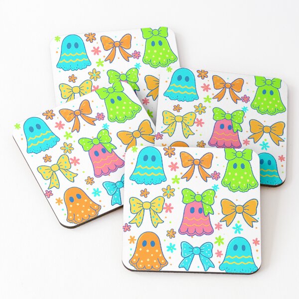 Item preview, Halloween Ghost Neon Png, neon cute ghost png, cute colorful neon spooky ghost png, lace ghost png, halloween brush png, designed and sold by PixelBlooming.