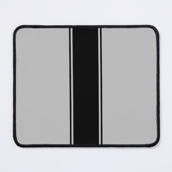 Item preview, Single Racing Stripe (wide) With 2 Pinstripes - Black on Light Gray designed and sold by Racing Stripes Only.