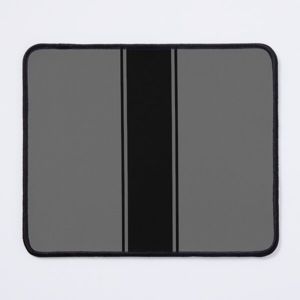 Item preview, Single Racing Stripe (wide) With 2 Pinstripes - Black on Gray designed and sold by Racing Stripes Only.
