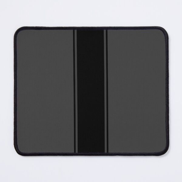 Item preview, Single Racing Stripe (wide) With 2 Pinstripes - Black on Dark Gray designed and sold by Racing Stripes Only.