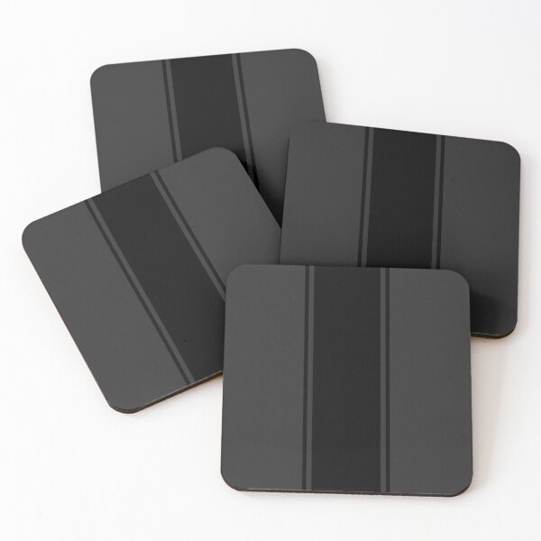 Item preview, Single Racing Stripe (wide) With 2 Pinstripes - Black on Dark Gray designed and sold by Racing Stripes Only.