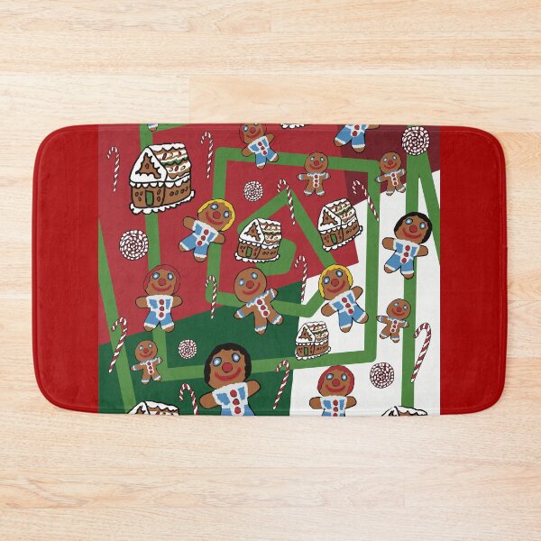 Item preview, Festive Christmas Pattern - Gingerbread People - vertigo pattern designed and sold by Micki Moxie.