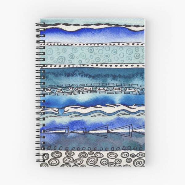 Item preview, Lines Rocks Waves Blue And Gray Watercolor I  designed and sold by Irina Sztukowski.