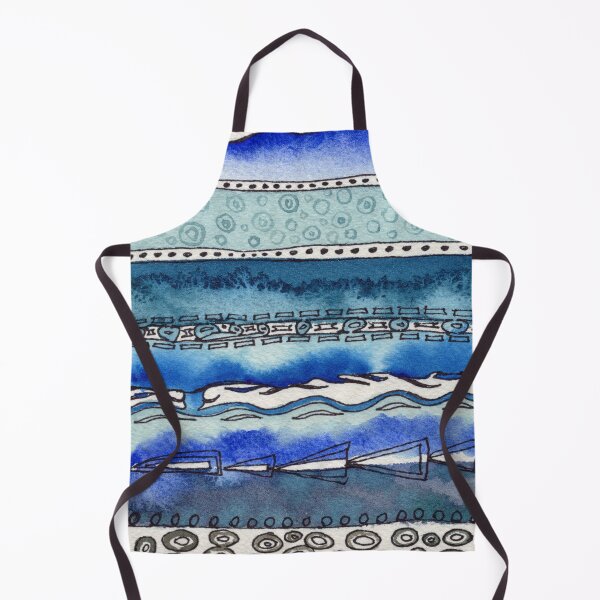 Item preview, Lines Rocks Waves Blue And Gray Watercolor I designed and sold by Irina Sztukowski.