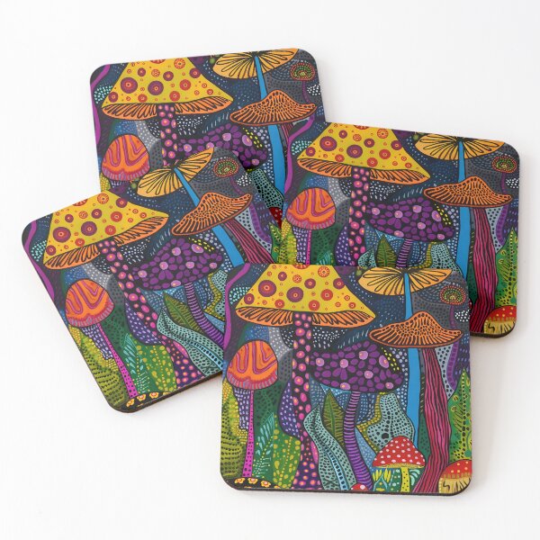 Item preview, Colorful Polka Dot Mushroom Forest designed and sold by xiao xuans.