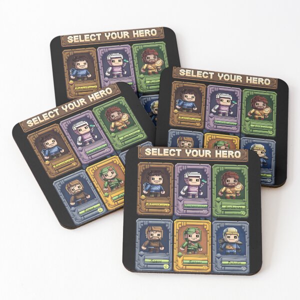 Item preview, Character selection pixel art retro games designed and sold by jbfart.