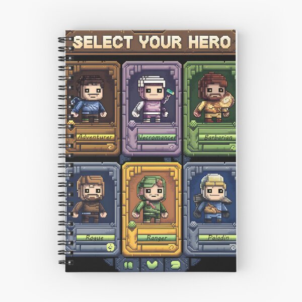 Item preview, Character selection pixel art retro games designed and sold by jbfart.
