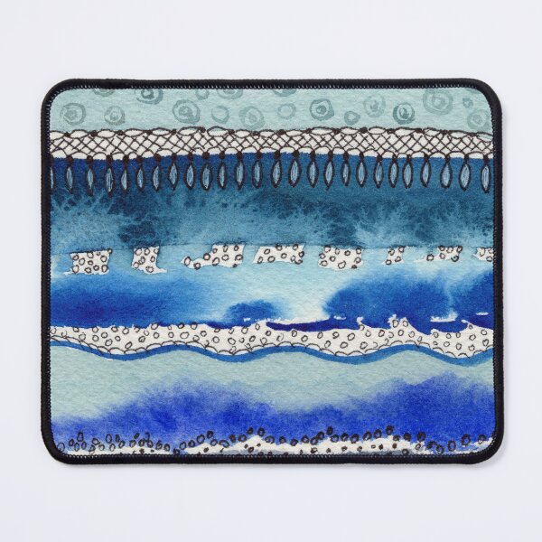 Item preview, Lines Rocks Waves Blue And Gray Watercolor II designed and sold by Irina Sztukowski.