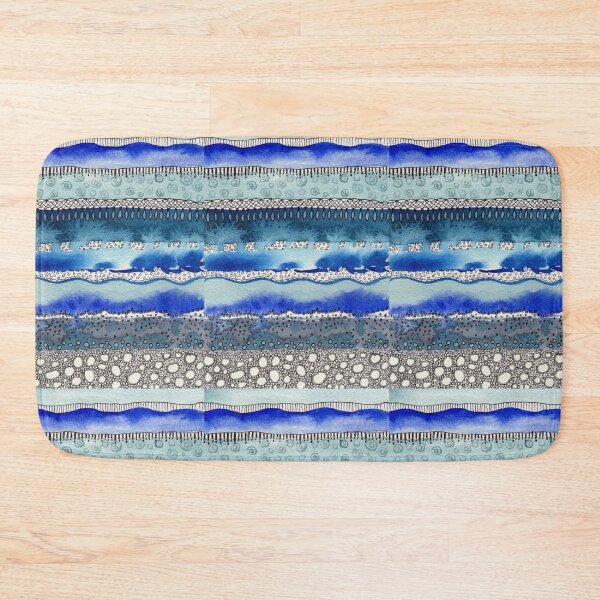 Item preview, Lines Rocks Waves Blue And Gray Watercolor II designed and sold by Irina Sztukowski.