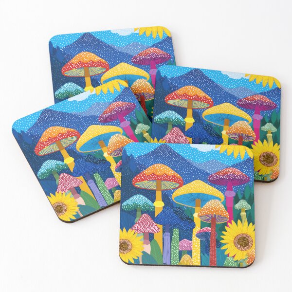 Item preview, Colorful Polka Dot Mushroom Forest designed and sold by xiao xuans.