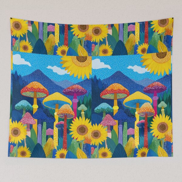 Item preview, Colorful Polka Dot Mushroom Forest designed and sold by xiao xuans.